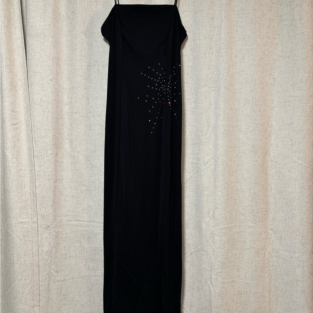 Zum Zum by Niki Livas Black Maxi Dress with Embellishments